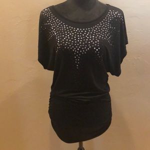 Black studded top
